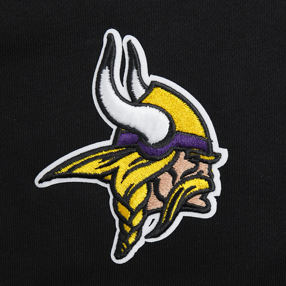 NFL MINNESOTA VIKINGS WINGSPAN WOMEN'S FLC CREWNECK (BLACK) - Image 15