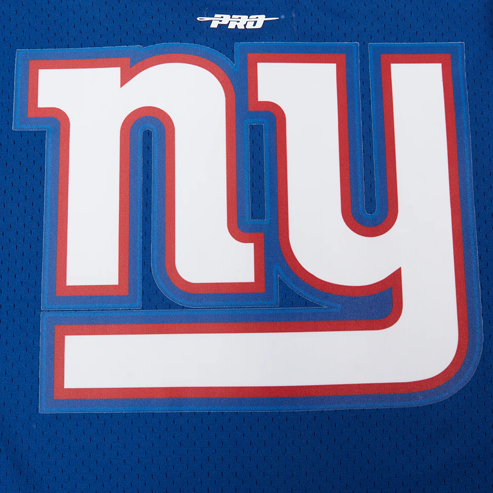 NFL NEW YORK GIANTS SCRIPT TAIL MEN'S MESH BUTTON DOWN SHIRT (DODGER BLUE) - Image 8