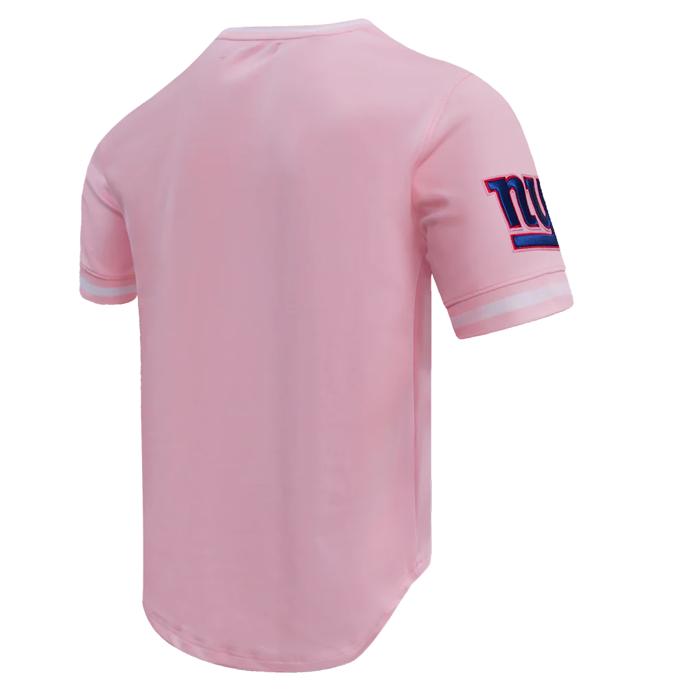 NFL NEW YORK GIANTS CLASSIC CHENILLE DOUBLE KNIT TEE (PINK) - Image 3