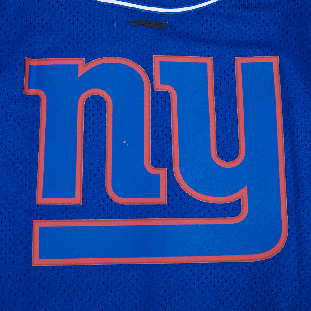 NFL NEW YORK GIANTS LOGO CLASSIC MESH BUTTON UP SHIRT (DODGER BLUE) - Image 5