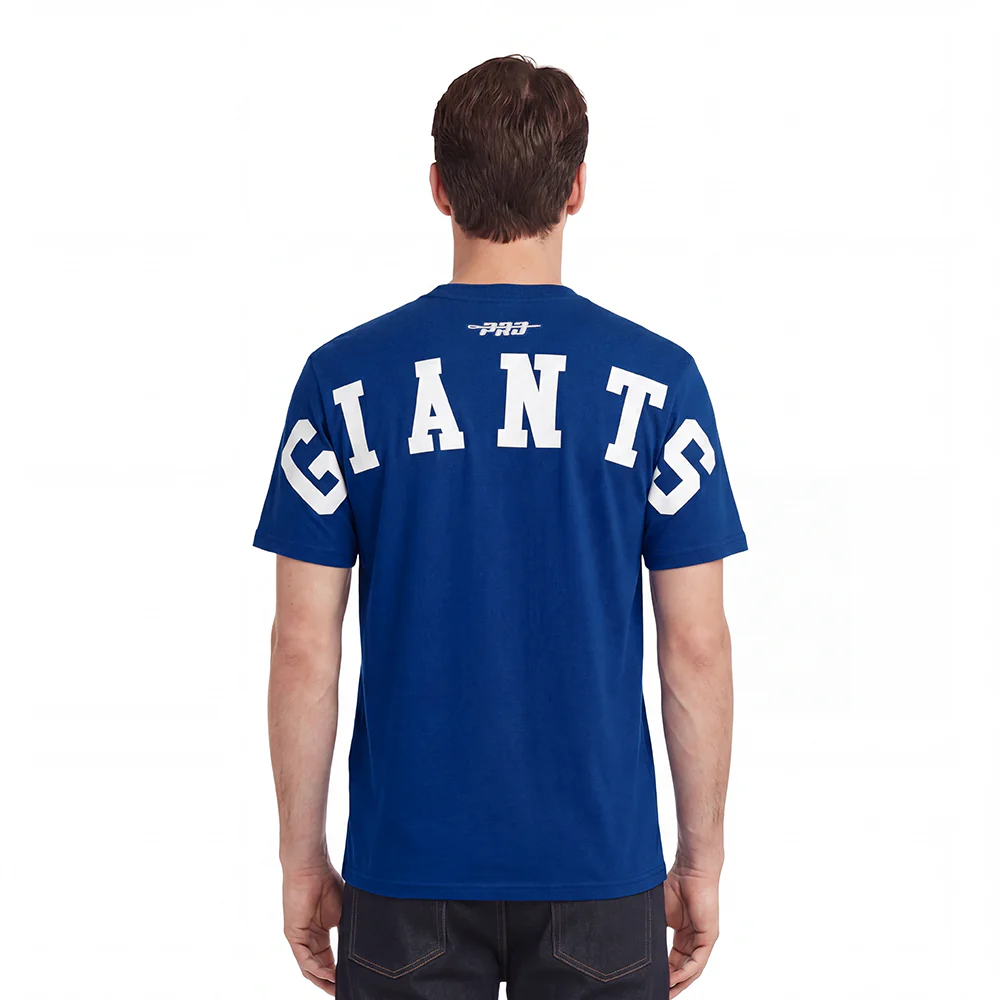 NFL NEW YORK GIANTS WINGSPAN MEN'S DROP SHOULDER TEE (DODGER BLUE)