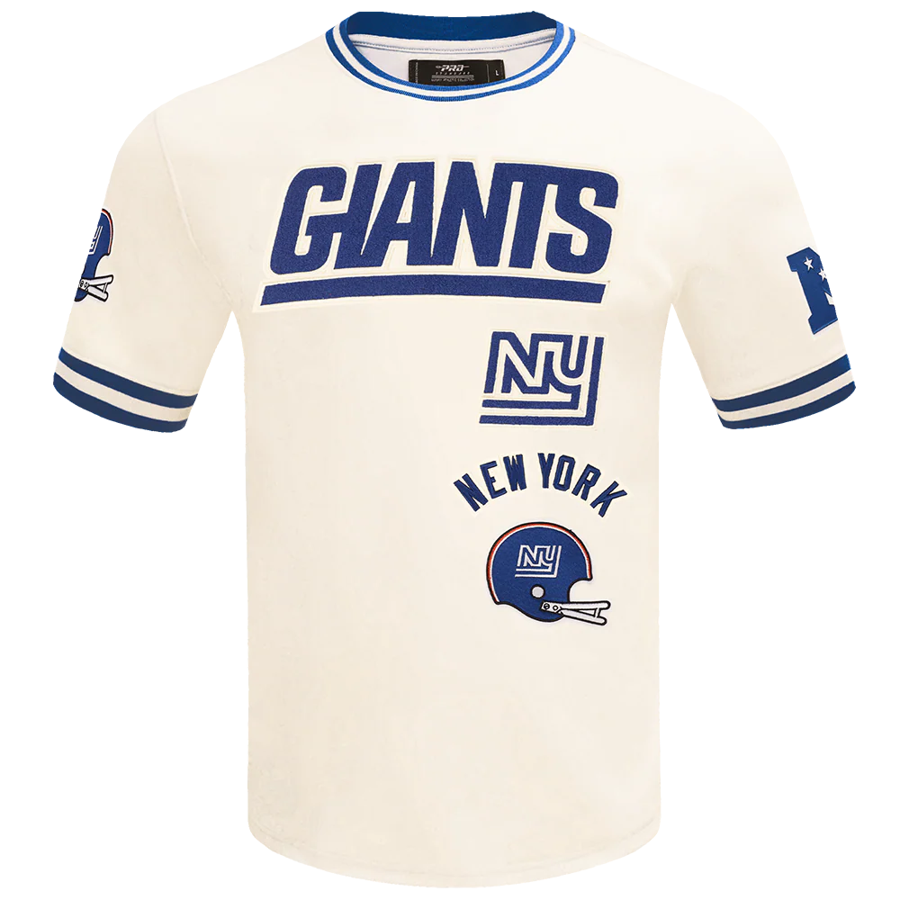 NFL NEW YORK GIANTS RETRO CLASSIC MEN'S TEE (EGGSHELL/DODGER BLUE)