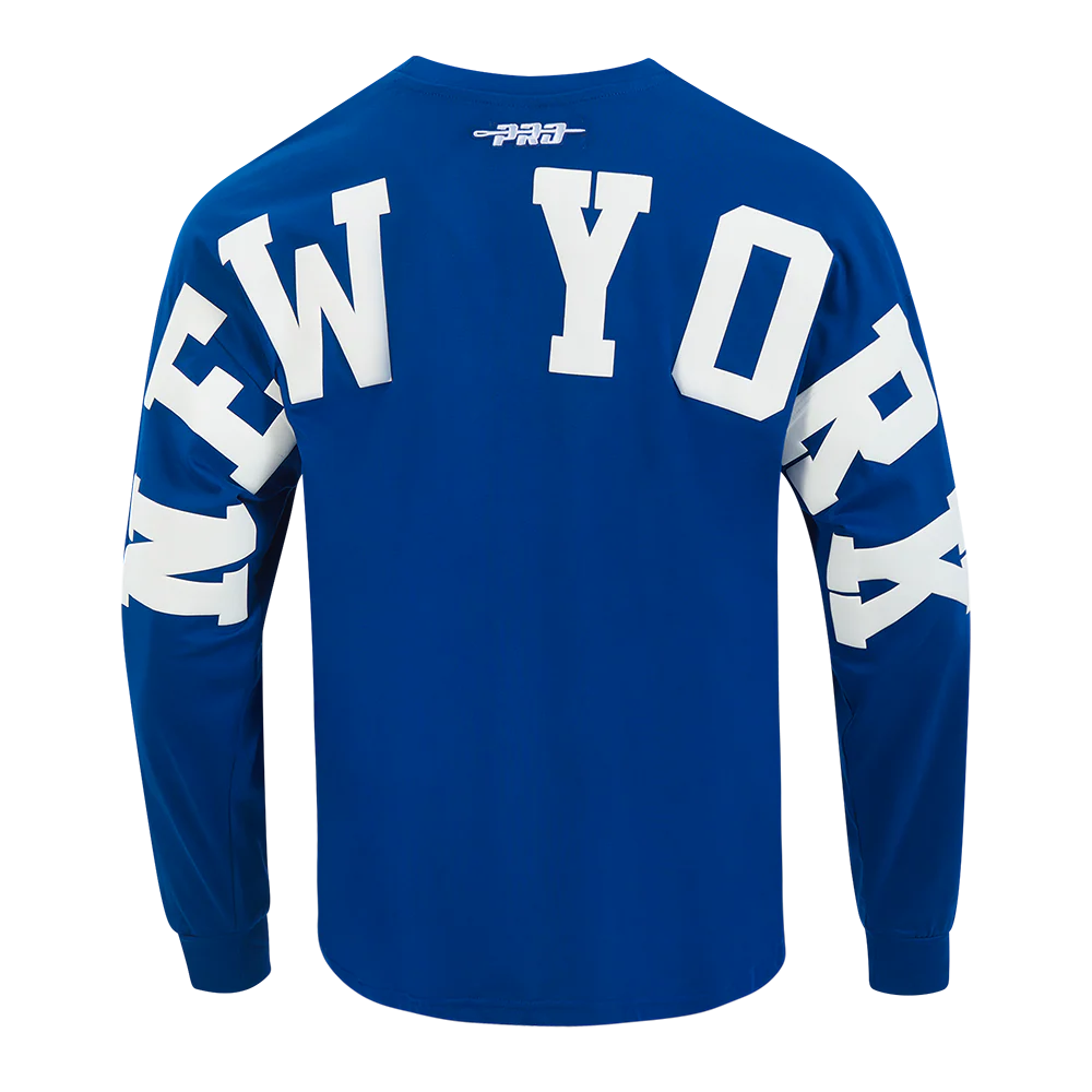 NFL NEW YORK GIANTS WINGSPAN MEN'S DROP SHOULDER LONG SLEEVE TEE (DODGER BLUE) - Image 5