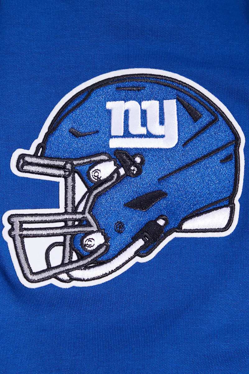 NFL NEW YORK GIANTS CLASSIC CHENILLE MEN'S DOUBLE KNIT PULLOVER HOODIE (DODGER BLUE) - Image 8