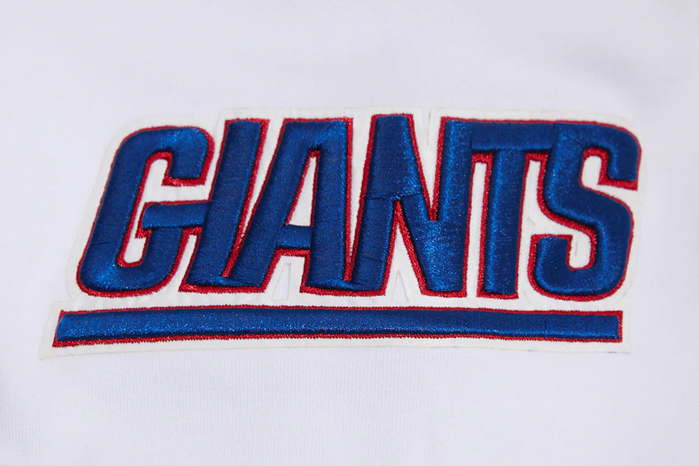 NFL NEW YORK GIANTS CLASSIC CHENILLE MEN'S PULLOVER HOODIE (WHITE) - Image 6