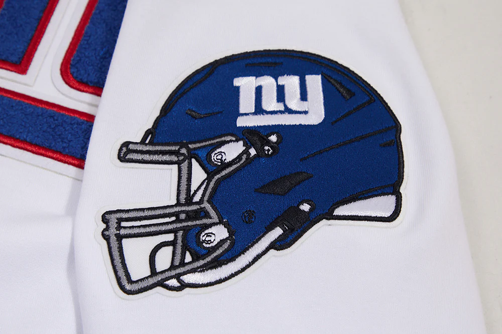 NFL NEW YORK GIANTS CLASSIC CHENILLE MEN'S PULLOVER HOODIE (WHITE) - Image 7