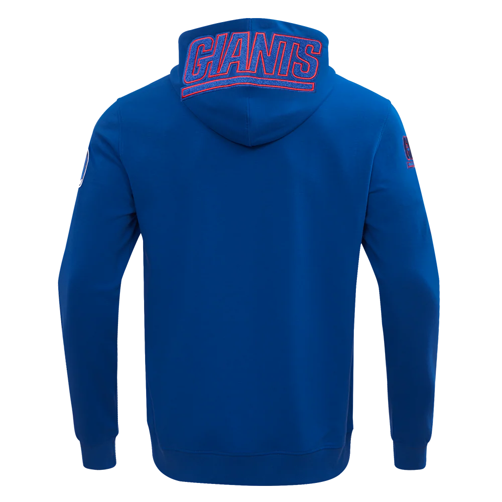 NFL NEW YORK GIANTS CLASSIC CHENILLE MEN'S FULL ZIP HOODIE (DODGER BLUE) - Image 4