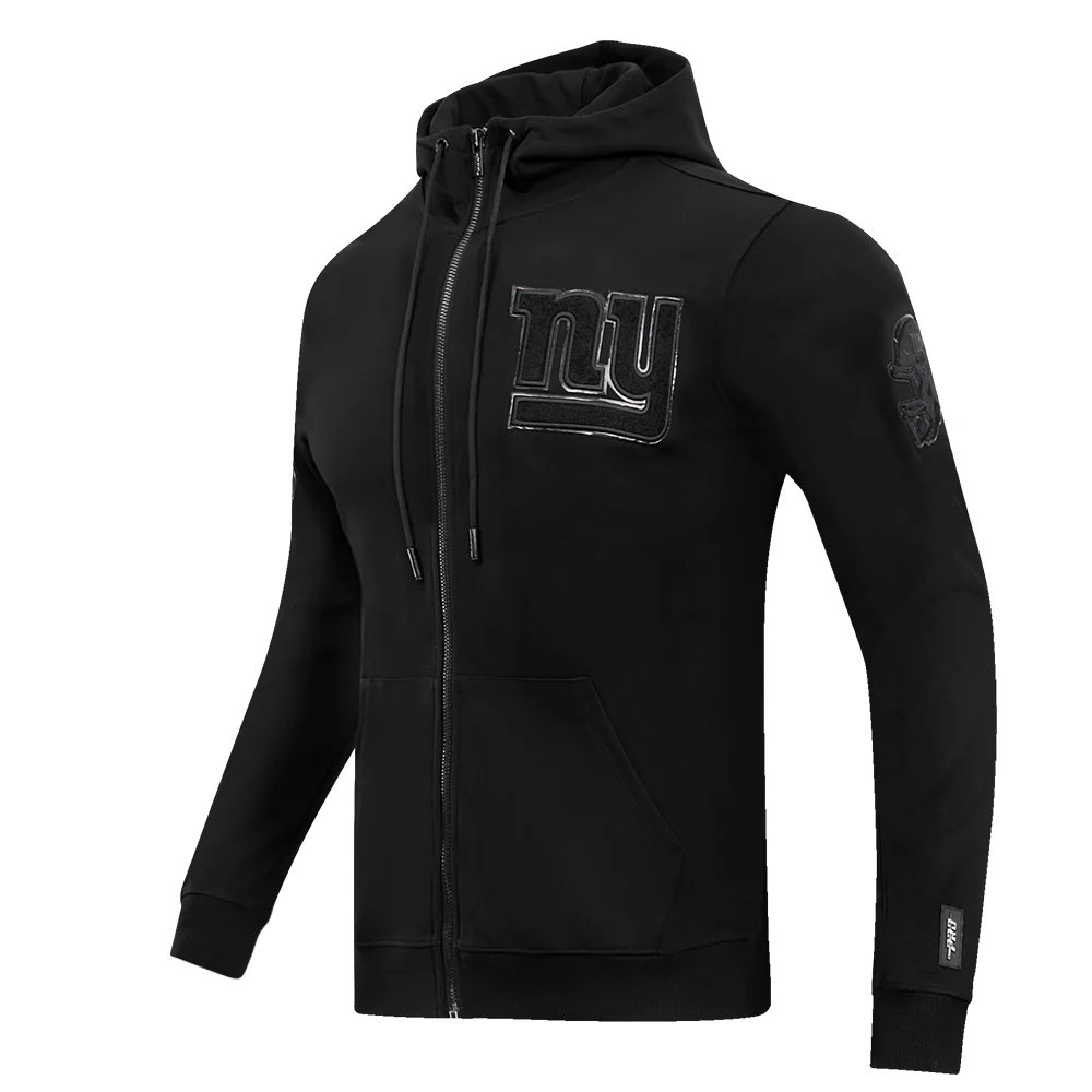 NFL NEW YORK GIANTS TRIPLE BLACK MEN'S DK FZ HOODIE (TRIPLE BLACK) - Image 13