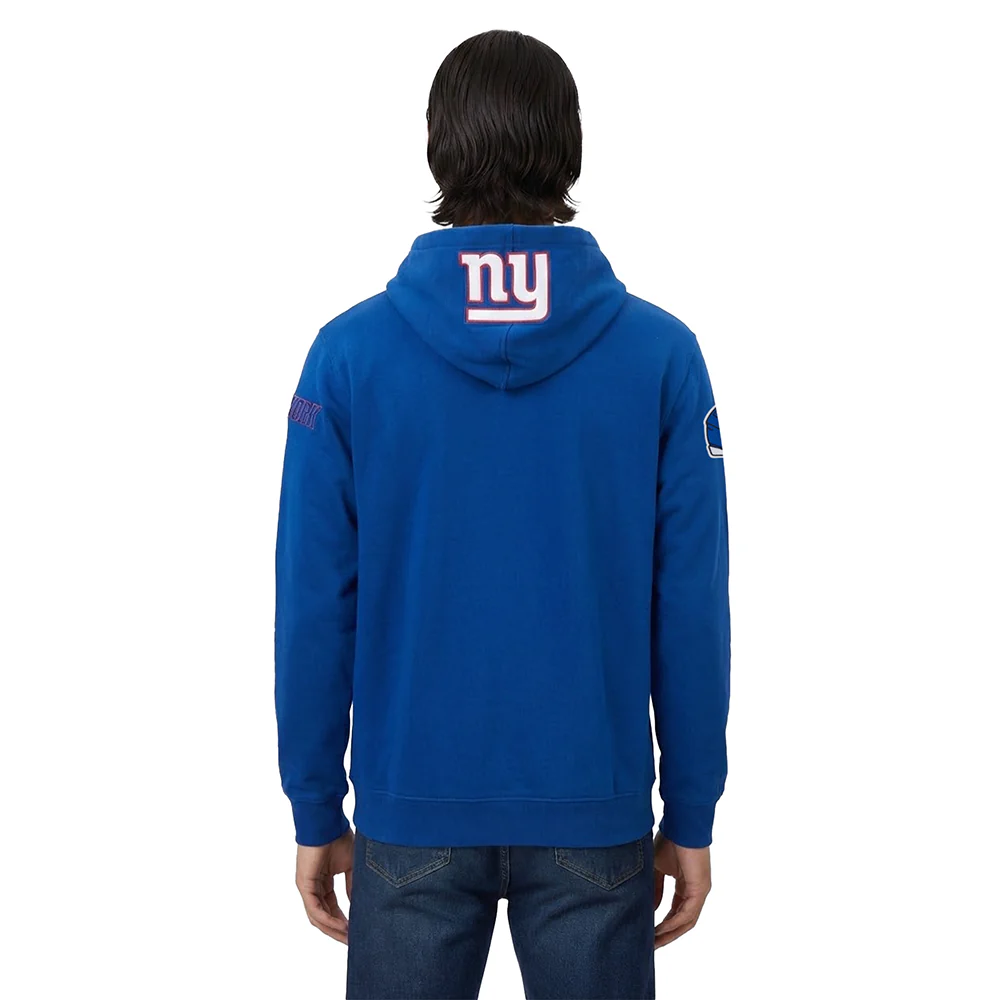 NFL NEW YORK GIANTS OLD ENGLISH MEN'S PO HOODIE (DODGER BLUE) - Image 2