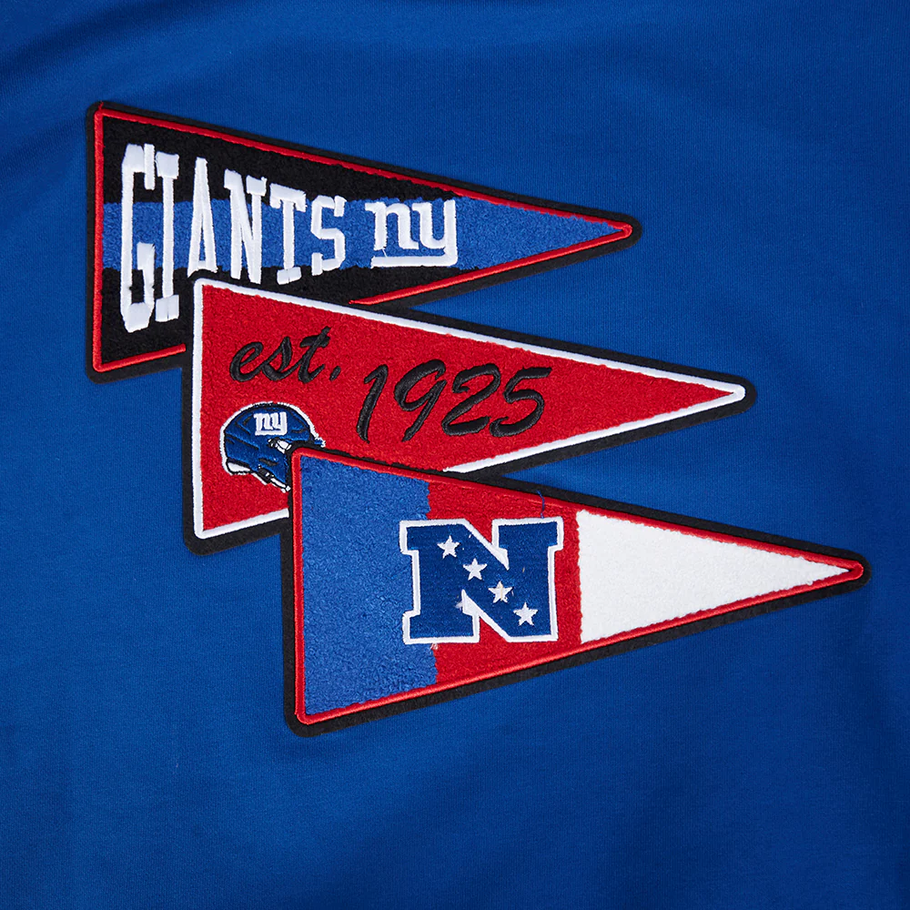 NFL NEW YORK GIANTS TEAM PENNATS MEN'S RIB FLC PO HOODIE (DODGER BLUE) - Image 9