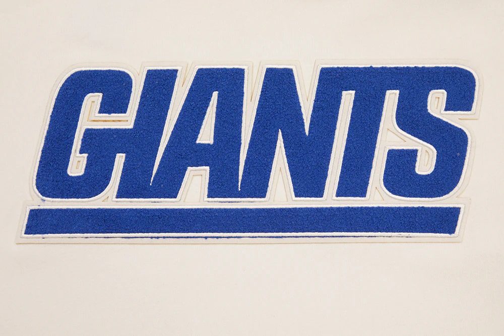 NFL NEW YORK GIANTS RETRO CLASSIC MEN'S PULLOVER HOODIE (EGGSHELL/DODGER BLUE) - Image 6