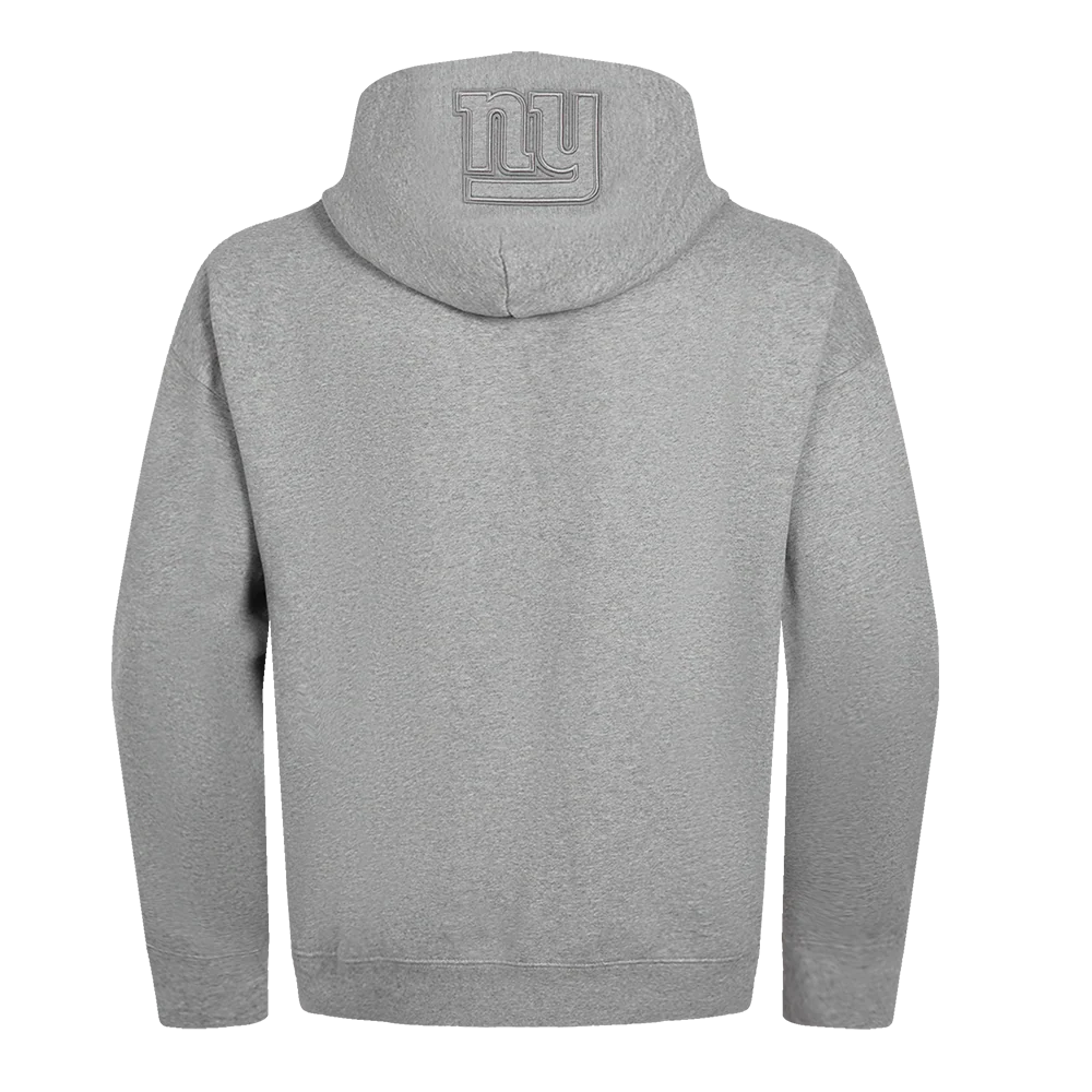 NFL NEW YORK GIANTS NEUTRAL MEN'S DROP SHOULDER PULLOVER HOODIE (DARK HEATHER GRAY) - Image 3