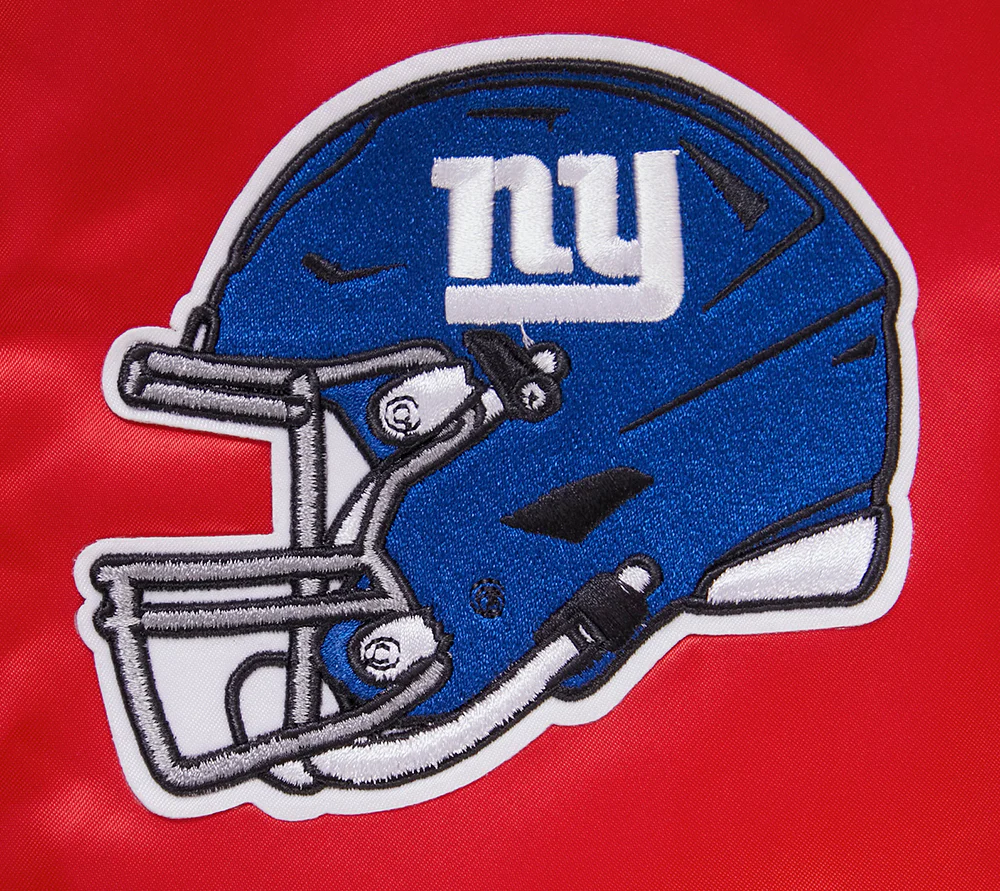NFL NEW YORK GIANTS BIG LOGO MEN'S SATIN JACKET (RED) - Image 7