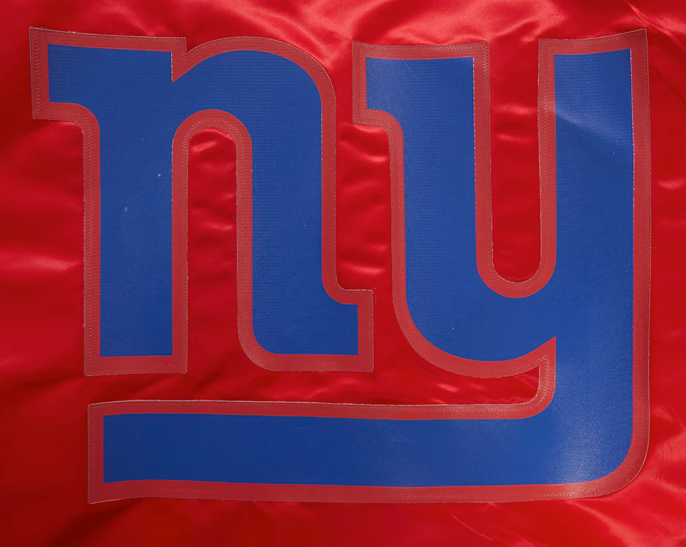 NFL NEW YORK GIANTS BIG LOGO MEN'S SATIN JACKET (RED) - Image 8