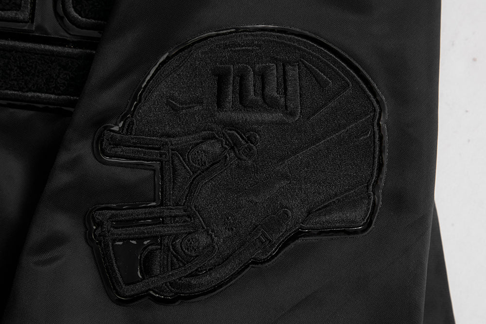 NFL NEW YORK GIANTS TRIPLE BLACK MEN'S SATIN JACKET (TRIPLE BLACK) - Image 7