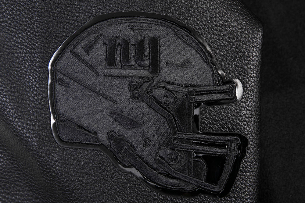 NFL NEW YORK GIANTS TRIPLE BLACK MEN'S WOOL VARSITY JACKET (TRIPLE BLACK MEN'S) - Image 10