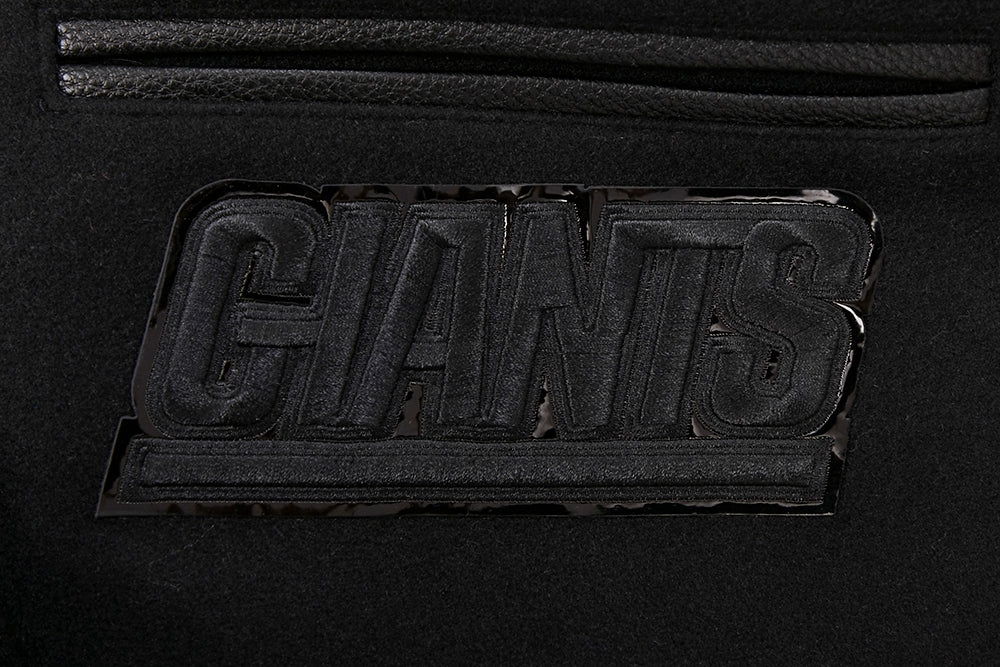 NFL NEW YORK GIANTS TRIPLE BLACK MEN'S WOOL VARSITY JACKET (TRIPLE BLACK MEN'S) - Image 11