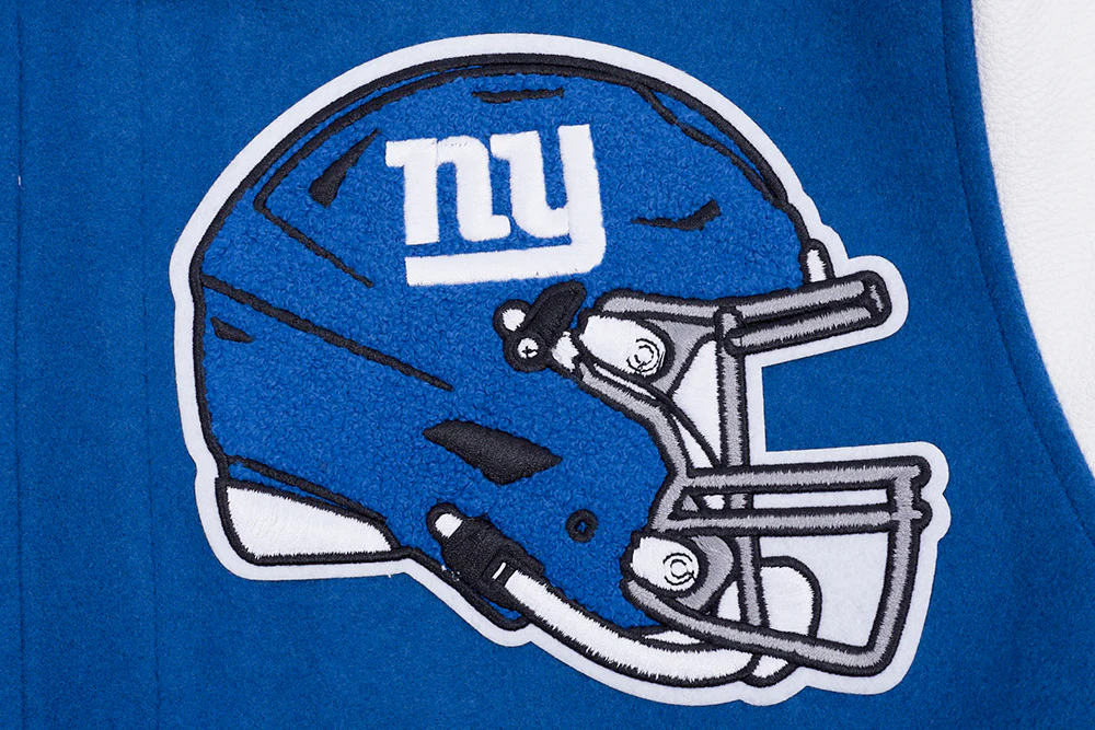 NFL NEW YORK GIANTS MASHUP MEN'S RIB WOOL VARSITY JACKET (DODGER BLUE/WHITE) - Image 13