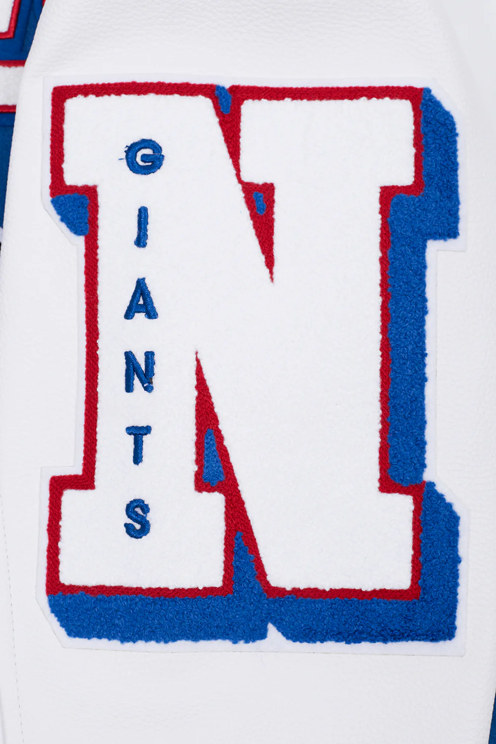 NFL NEW YORK GIANTS MASHUP MEN'S RIB WOOL VARSITY JACKET (DODGER BLUE/WHITE) - Image 15