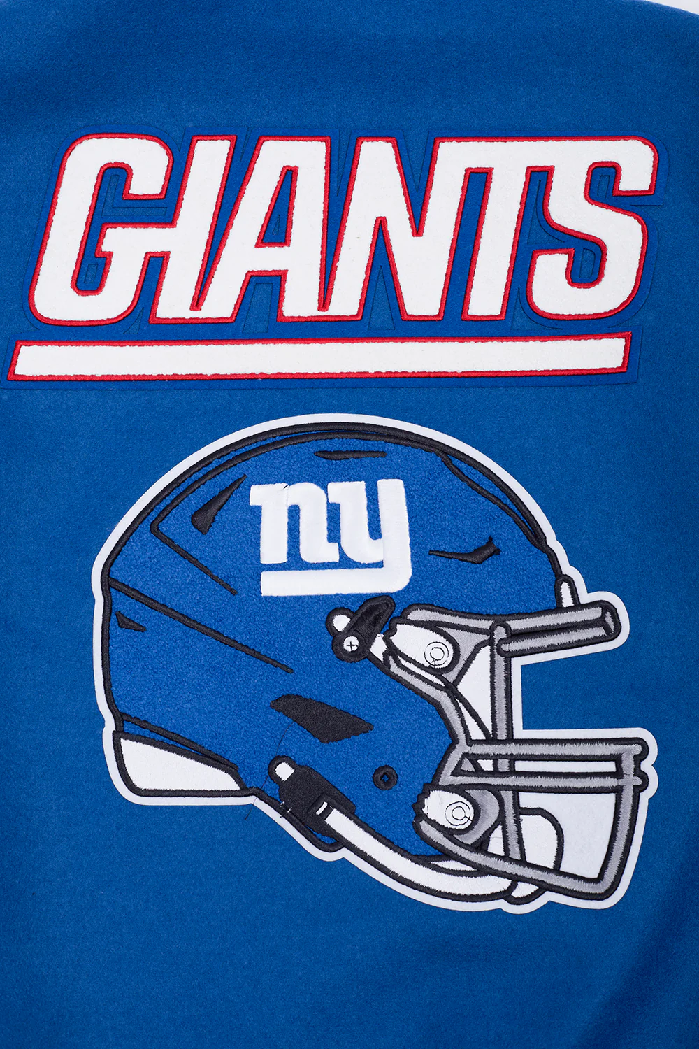 NFL NEW YORK GIANTS MASHUP MEN'S RIB WOOL VARSITY JACKET (DODGER BLUE/WHITE) - Image 9