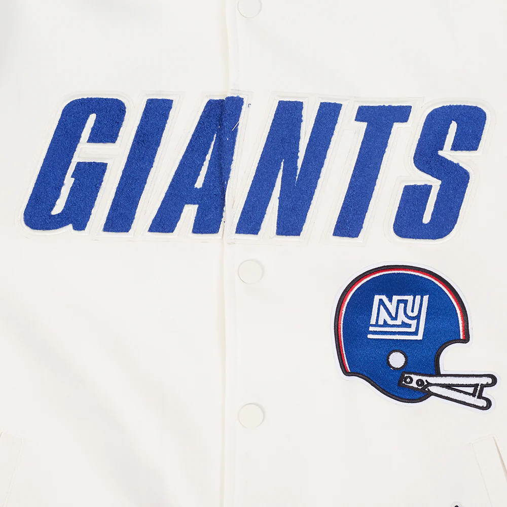 NFL NEW YORK GIANTS PRO GAME DAY MEN'S RETRO JACKET (EGGSHELL/TAUPE/EGGSHELL) - Image 14