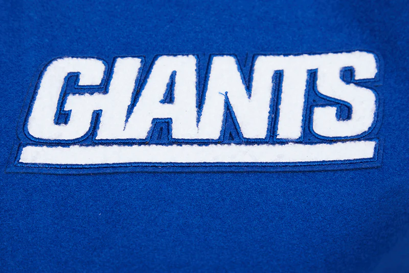 NFL NEW YORK GIANTS RETRO CLASSIC MEN'S RIB WOOL VARSITY JACKET (DODGER BLUE) - Image 10