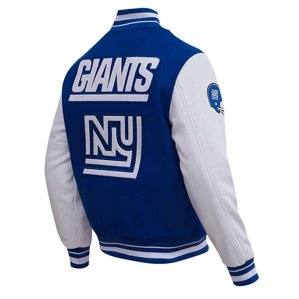 NFL NEW YORK GIANTS RETRO CLASSIC MEN'S RIB WOOL VARSITY JACKET (DODGER BLUE) - Image 13