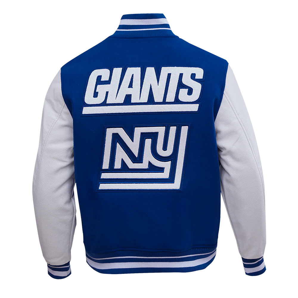 NFL NEW YORK GIANTS RETRO CLASSIC MEN'S RIB WOOL VARSITY JACKET (DODGER BLUE) - Image 14