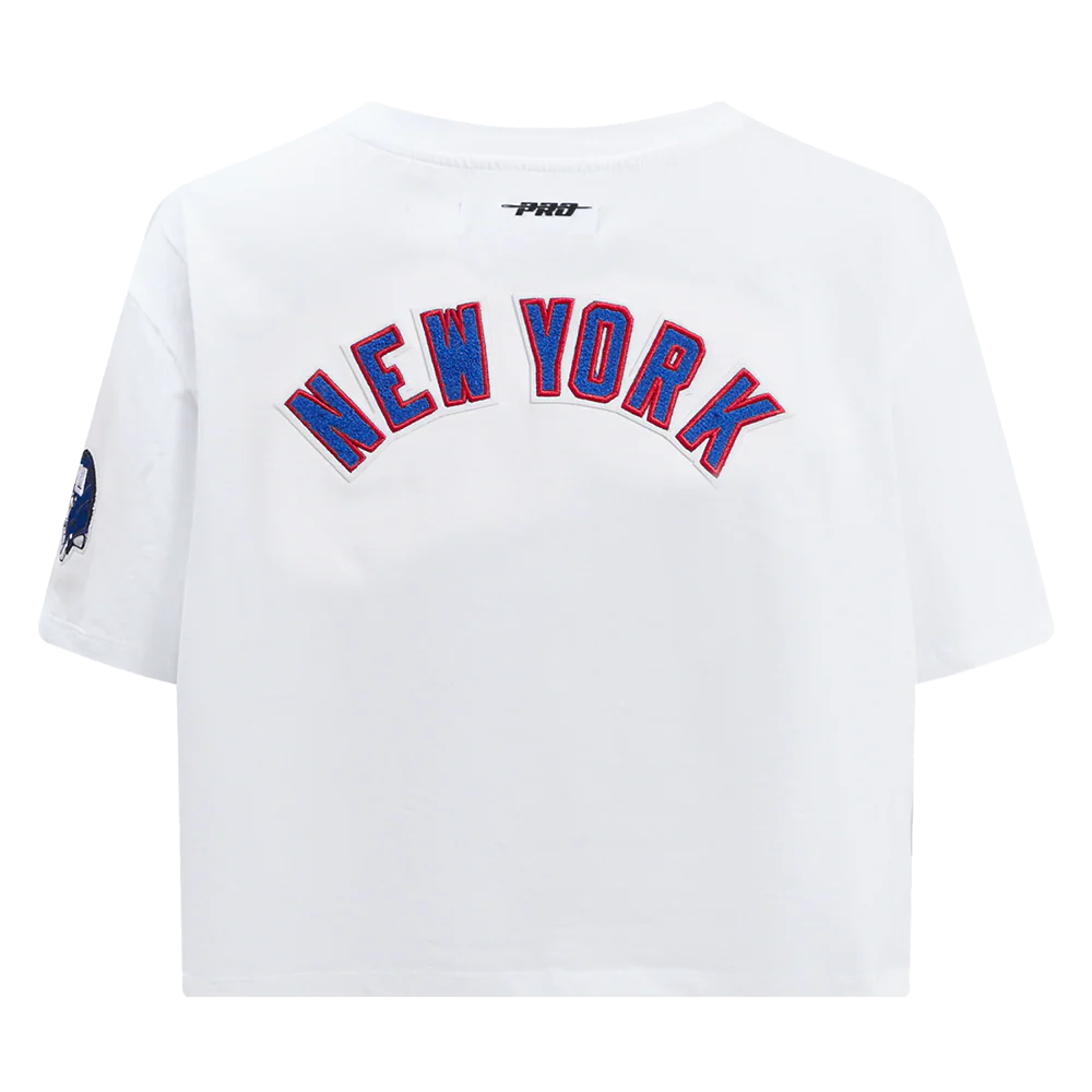 NFL NEW YORK GIANTS CLASSIC WOMEN'S SINGLE JERSEY BOXY TEE (WHITE) - Image 4