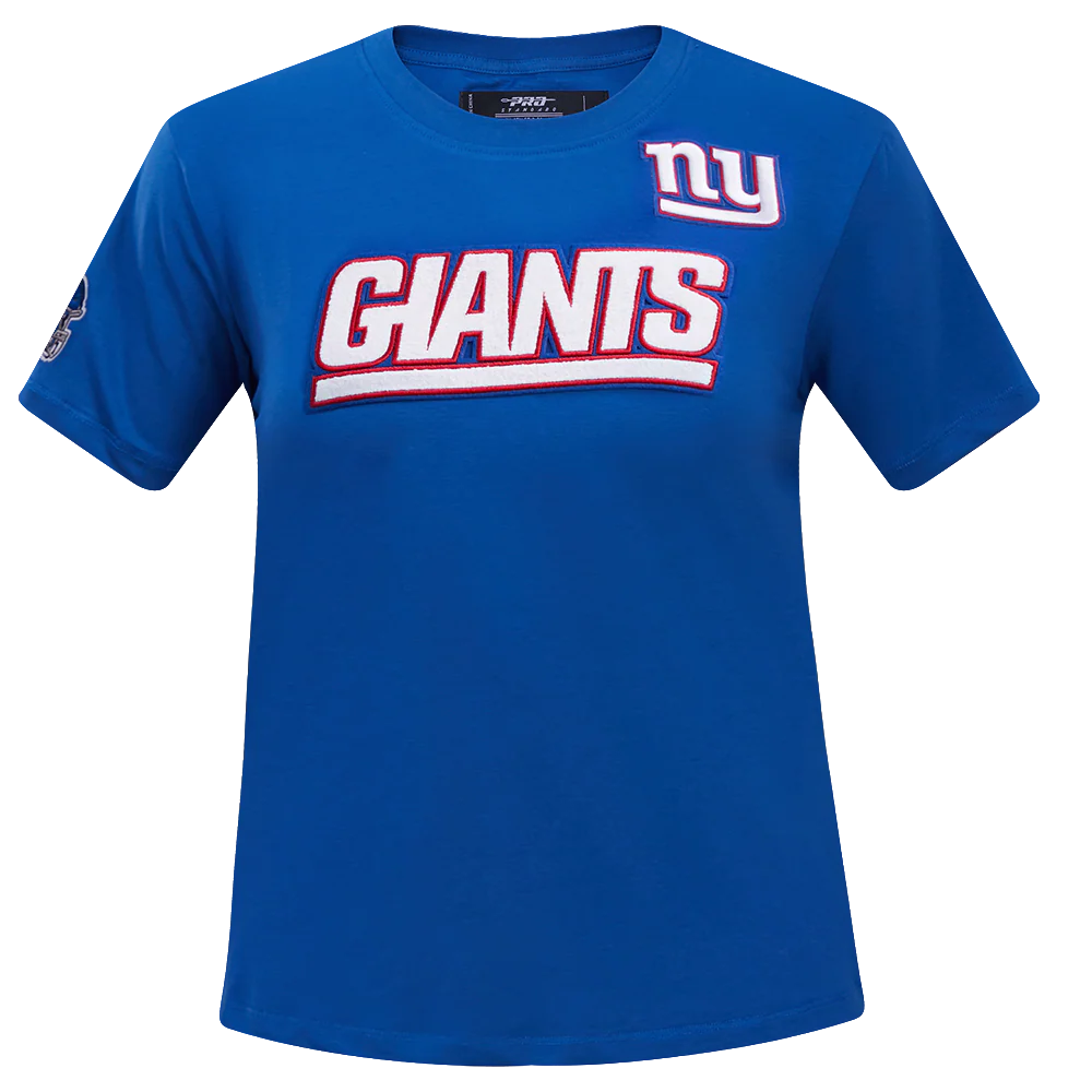 NFL NEW YORK GIANTS CLASSIC SHORT SLEEVE WOMEN'S SLIM FIT TEE (DODGER BLUE)