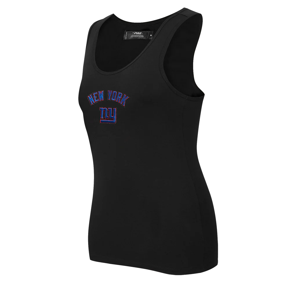 NFL NEW YORK GIANTS CLASSIC WOMEN'S RELAXED FIT RACERBACK (BLACK) - Image 2