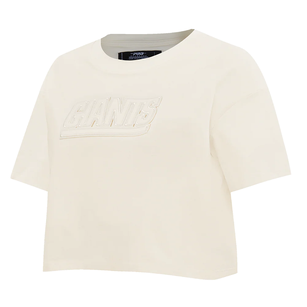 NFL NEW YORK GIANTS NEUTRAL WOMEN'S BOXY TEE (EGGSHELL) - Image 2