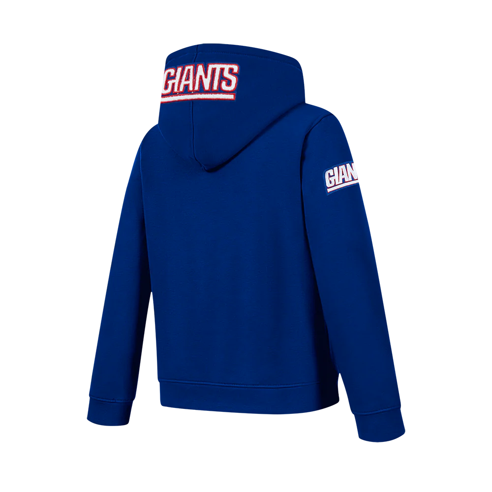 NFL NEW YORK GIANTS CLASSIC BIG BOY'S FLC FZ PO HOODIE (DODGER BLUE) - Image 4