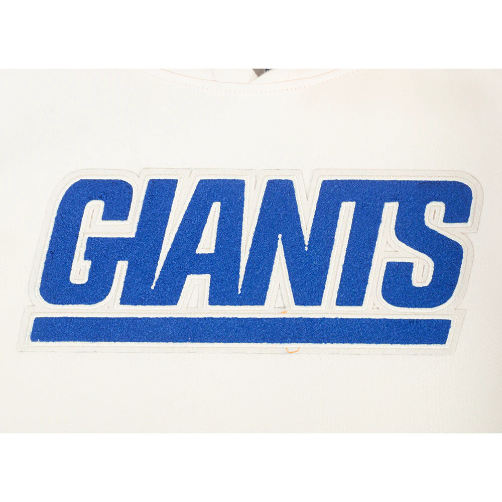 NFL NEW YORK GIANTS RETRO CLASSIC BIG BOY'S RIB FLC PO HOODIE (EGGSHELL/DODGER BLUE) - Image 5
