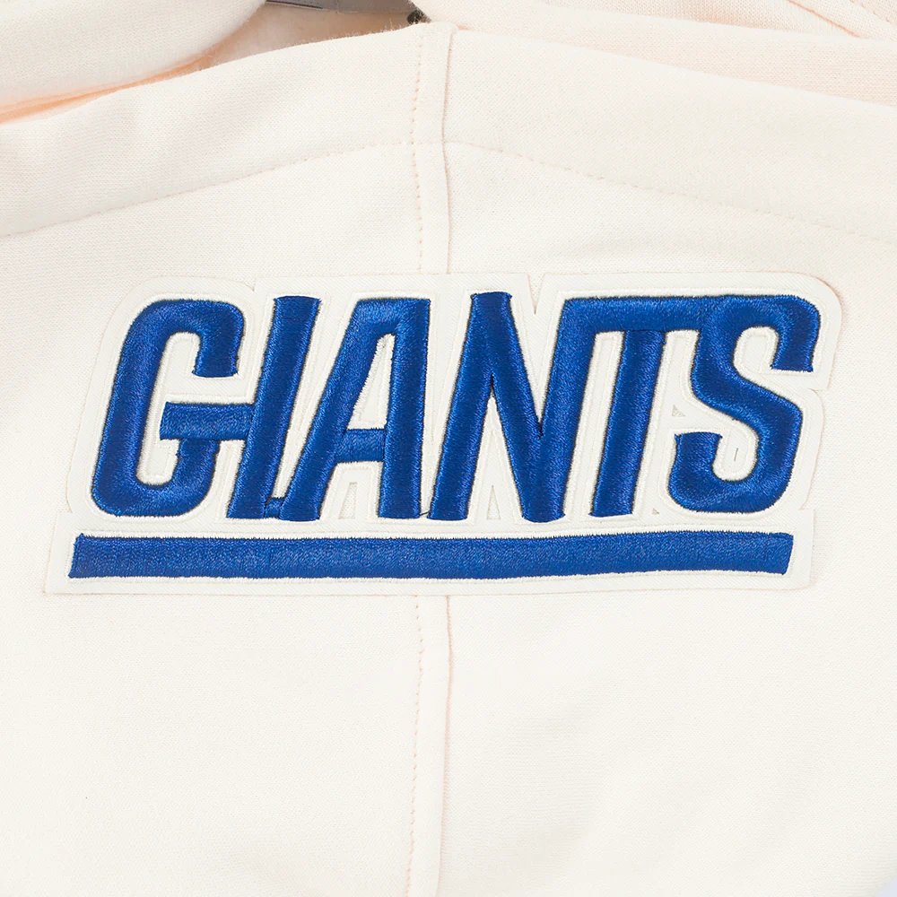 NFL NEW YORK GIANTS RETRO CLASSIC BIG BOY'S RIB FLC PO HOODIE (EGGSHELL/DODGER BLUE) - Image 6