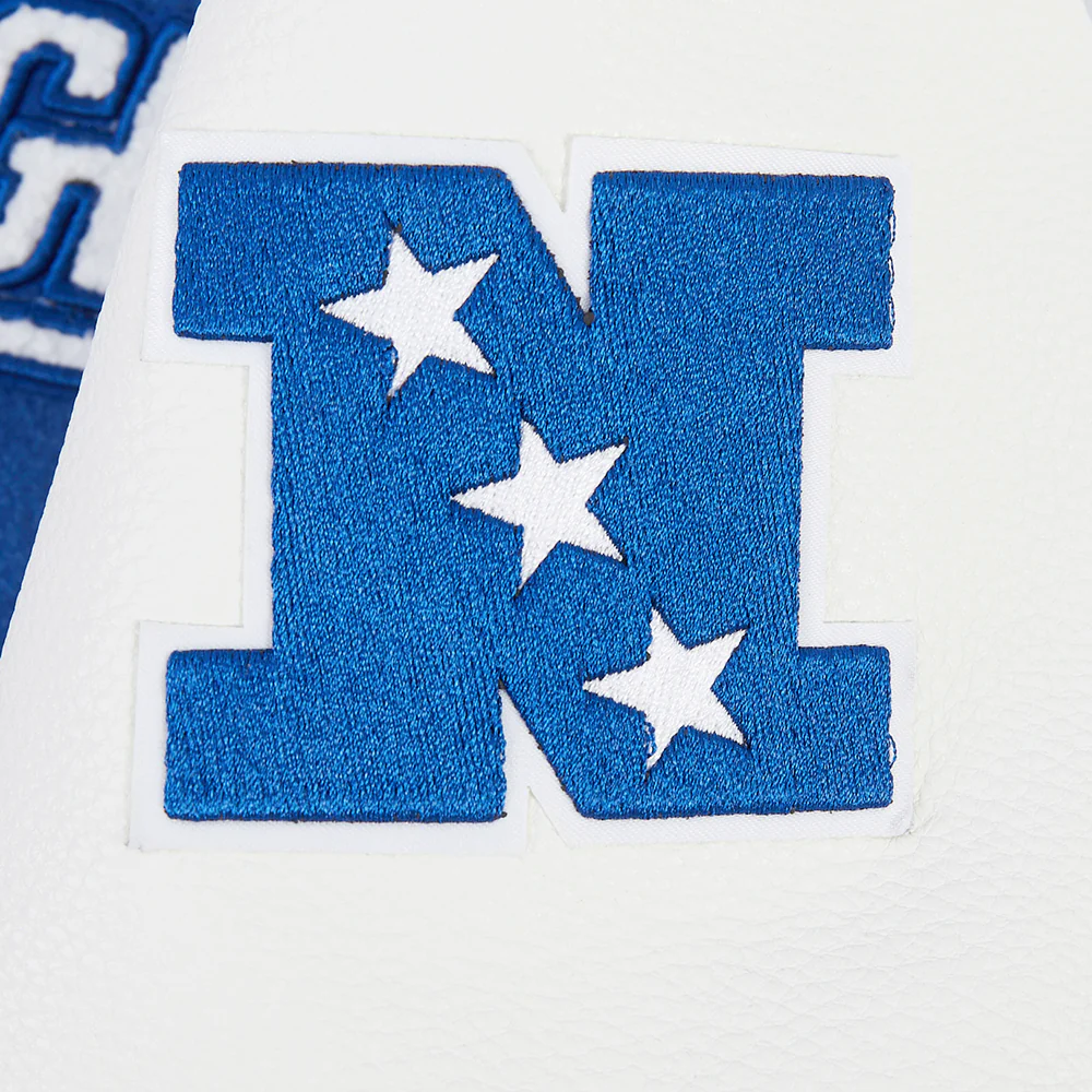 NFL NEW YORK GIANTS RETRO CLASSIC BIG BOYS RIB WOOL VARSITY JACKET (DODGER BLUE/WHITE) - Image 10
