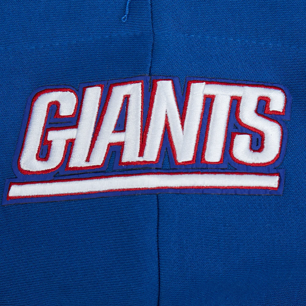NFL NEW YORK GIANTS SCRIPT TAIL WOMEN'S RIB FLC CROPPED PO HOODIE (DODGER BLUE) - Image 5
