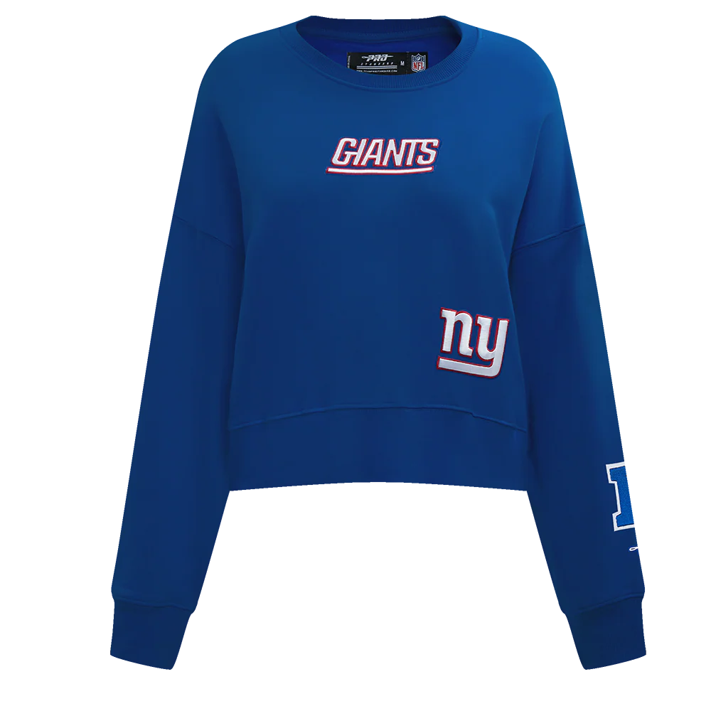 NFL NEW YORK GIANTS WINGSPAN WOMEN'S FLC CREWNECK (DODGER BLUE) - Image 3