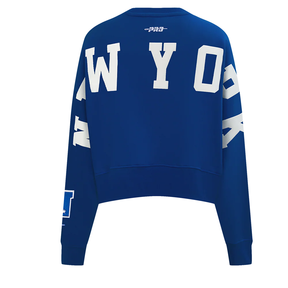 NFL NEW YORK GIANTS WINGSPAN WOMEN'S FLC CREWNECK (DODGER BLUE) - Image 5