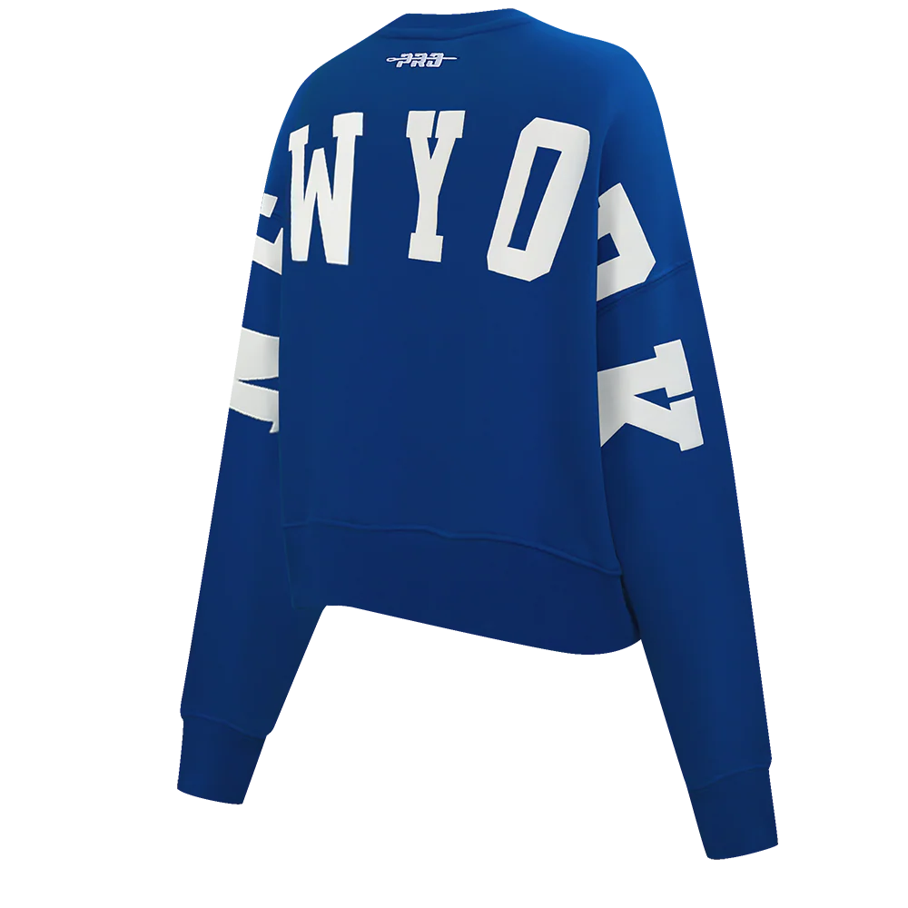 NFL NEW YORK GIANTS WINGSPAN WOMEN'S FLC CREWNECK (DODGER BLUE) - Image 6