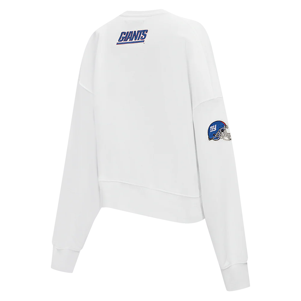 NFL NEW YORK GIANTS CLASSIC WOMEN'S CREWNECK (WHITE) - Image 4