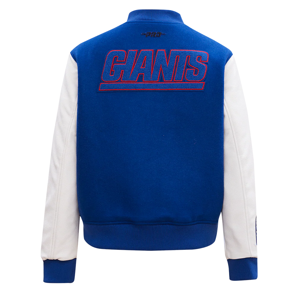 NFL NEW YORK GIANTS CLASSIC WOMEN'S WOOL VARSITY JACKET (DODGER BLUE/WHITE) - Image 4