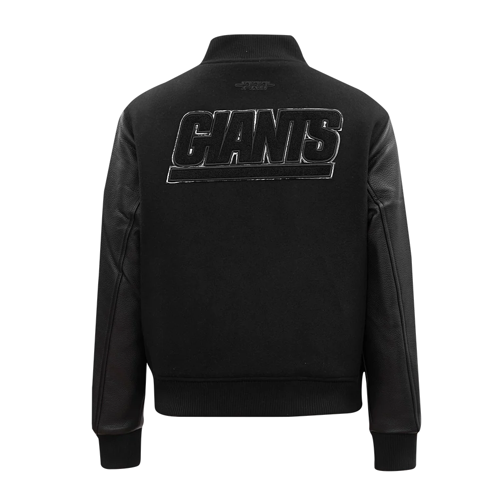 NFL NEW YORK GIANTS TRIPLE BLACK WOMEN'S WOOL VARSITY JACKET (TRIPLE BLACK WOMEN'S) - Image 3