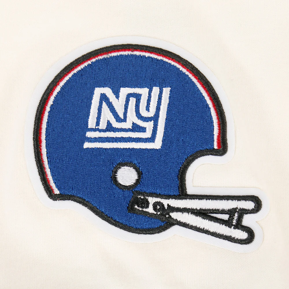 NFL NEW YORK GIANTS RETRO CLASSIC LITTLE BOY'S SS STRIPED RIB TEE (EGGSHELL/DODGER BLUE) - Image 5