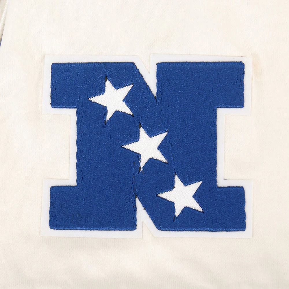 NFL NEW YORK GIANTS RETRO CLASSIC LITTLE BOY'S SS STRIPED RIB TEE (EGGSHELL/DODGER BLUE) - Image 7
