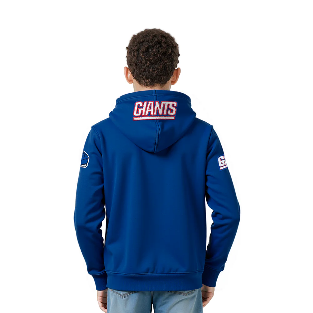 NFL NEW YORK GIANTS CLASSIC LITTLE BOY'S FLC FZ HOODIE (DODGER BLUE) - Image 2