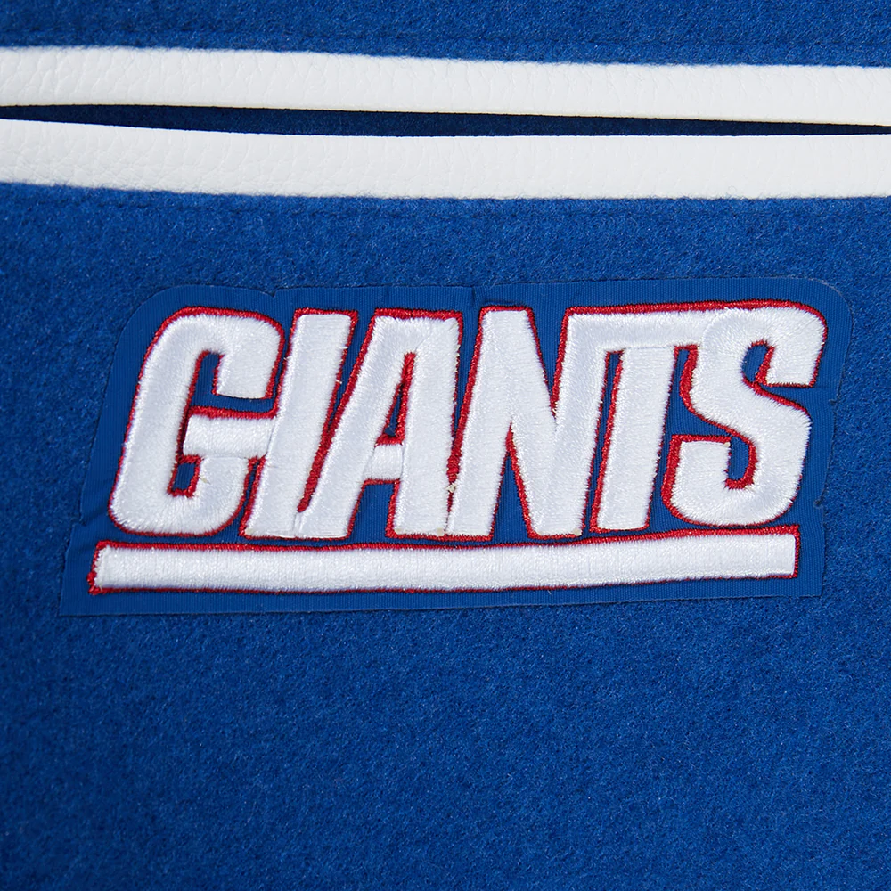 NFL NEW YORK GIANTS CLASSIC LITTLE BOYS WOOL VARSITY JACKET (DODGER BLUE/WHITE) - Image 5