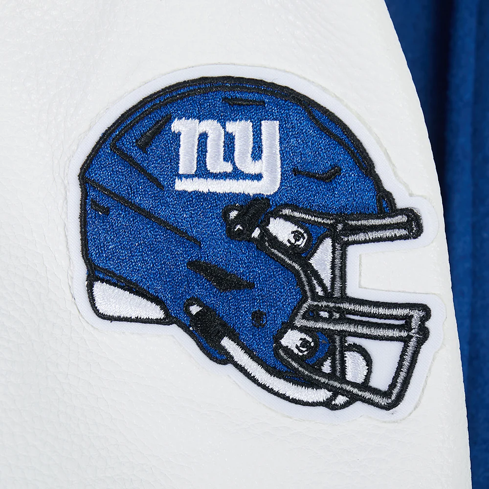 NFL NEW YORK GIANTS CLASSIC LITTLE BOYS WOOL VARSITY JACKET (DODGER BLUE/WHITE) - Image 9