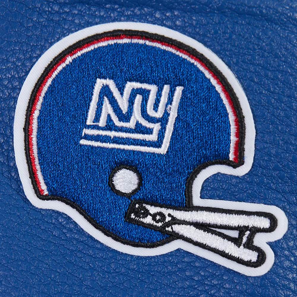 NFL NEW YORK GIANTS RETRO CLASSIC LITTLE BOY'S RIB WOOL VARSITY JACKET (EGGSHELL/DODGER BLUE) - Image 7