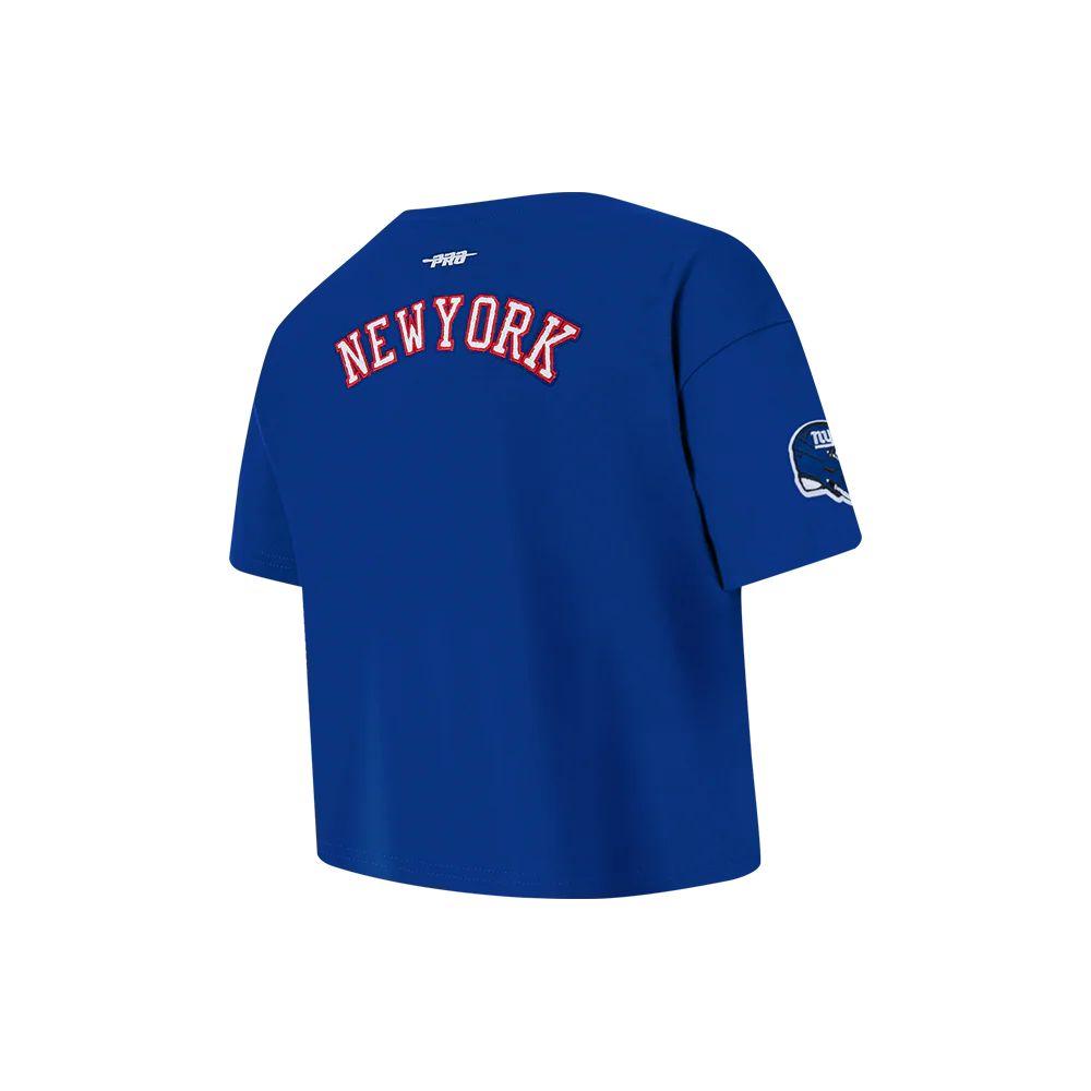 NFL NEW YORK GIANTS CLASSIC LITTLE GIRLS SHORT SLEEVE BOXY TEE (DODGER BLUE) - Image 2